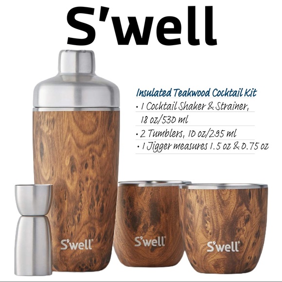 Swell Other - 🎉Host Pick🎉 S’well Insulated Teakwood Cocktail Kit - New in Box